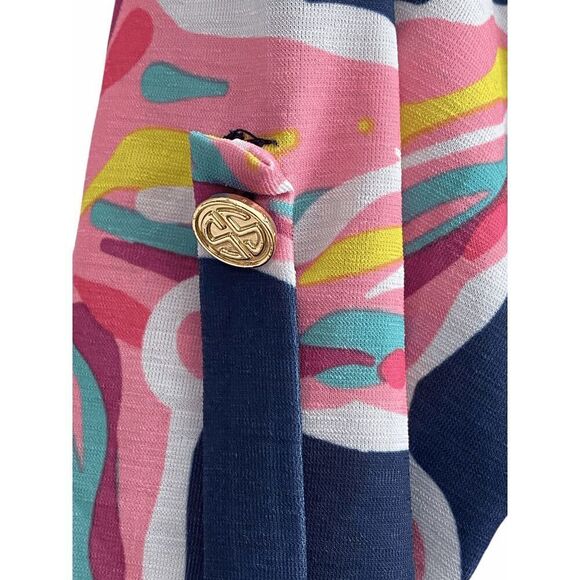 Simply Southern Navy & Pink Starfish Tunic Top Sz L - Picture 3 of 5